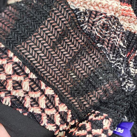 Catherines Mesh Cardigan Petite 1XWP 18/20WP Black Red Artsy Boho Coastal - Picture 5 of 10